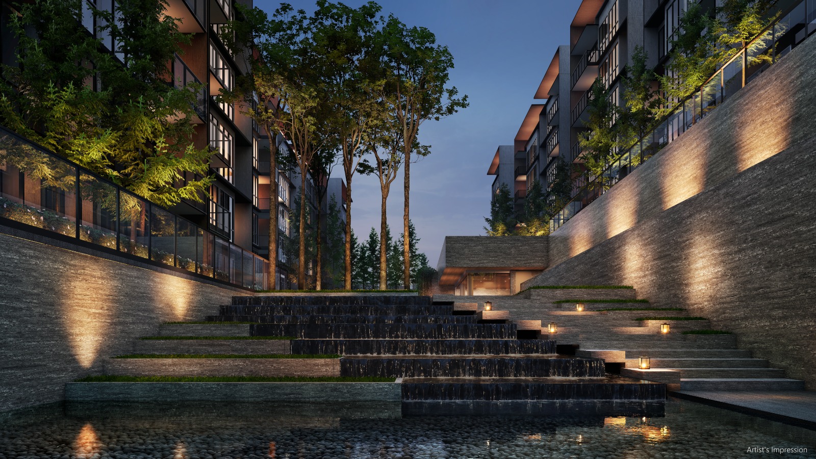 Water Terrace with cascading steps, artist's impression